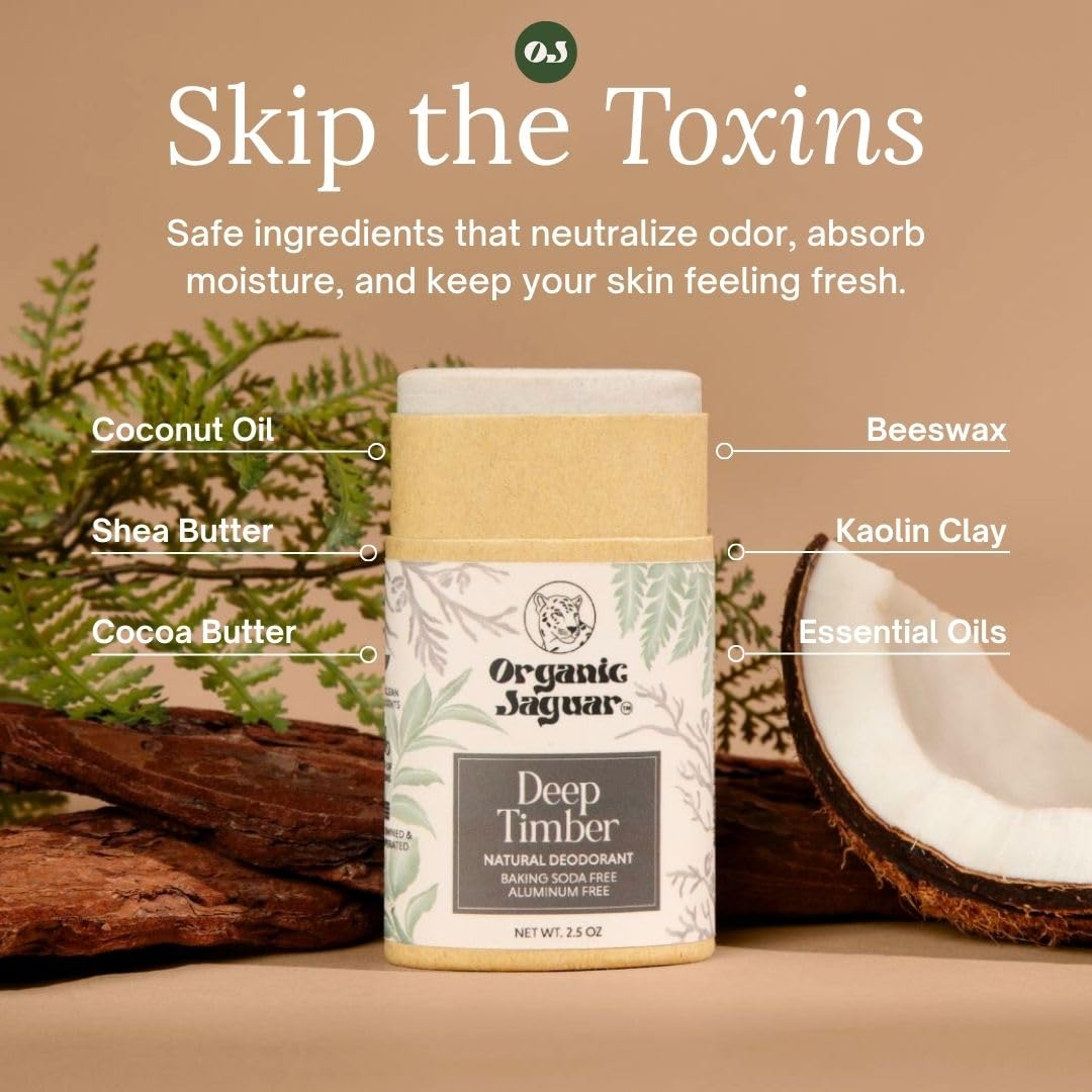 Organic Jaguar deodorant skin-application result with a clean, residue-free feel
