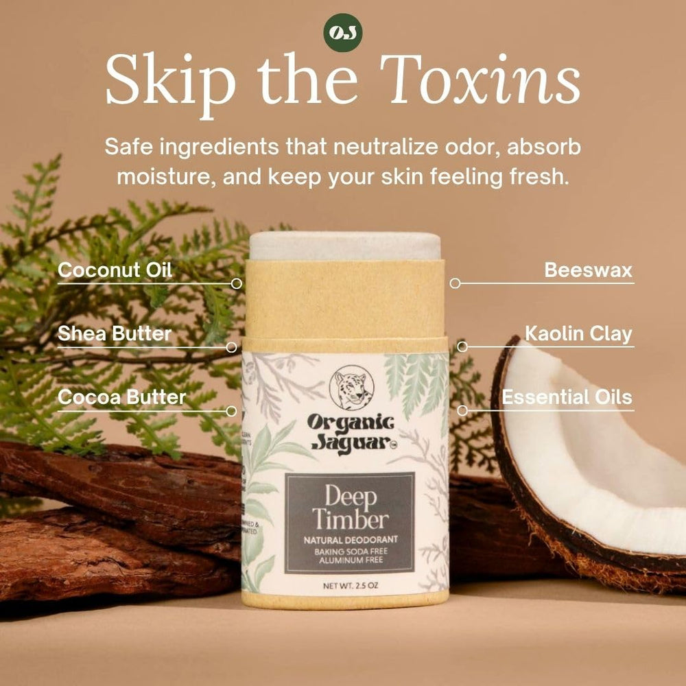 Organic Jaguar deodorant skin-application result with a clean, residue-free feel