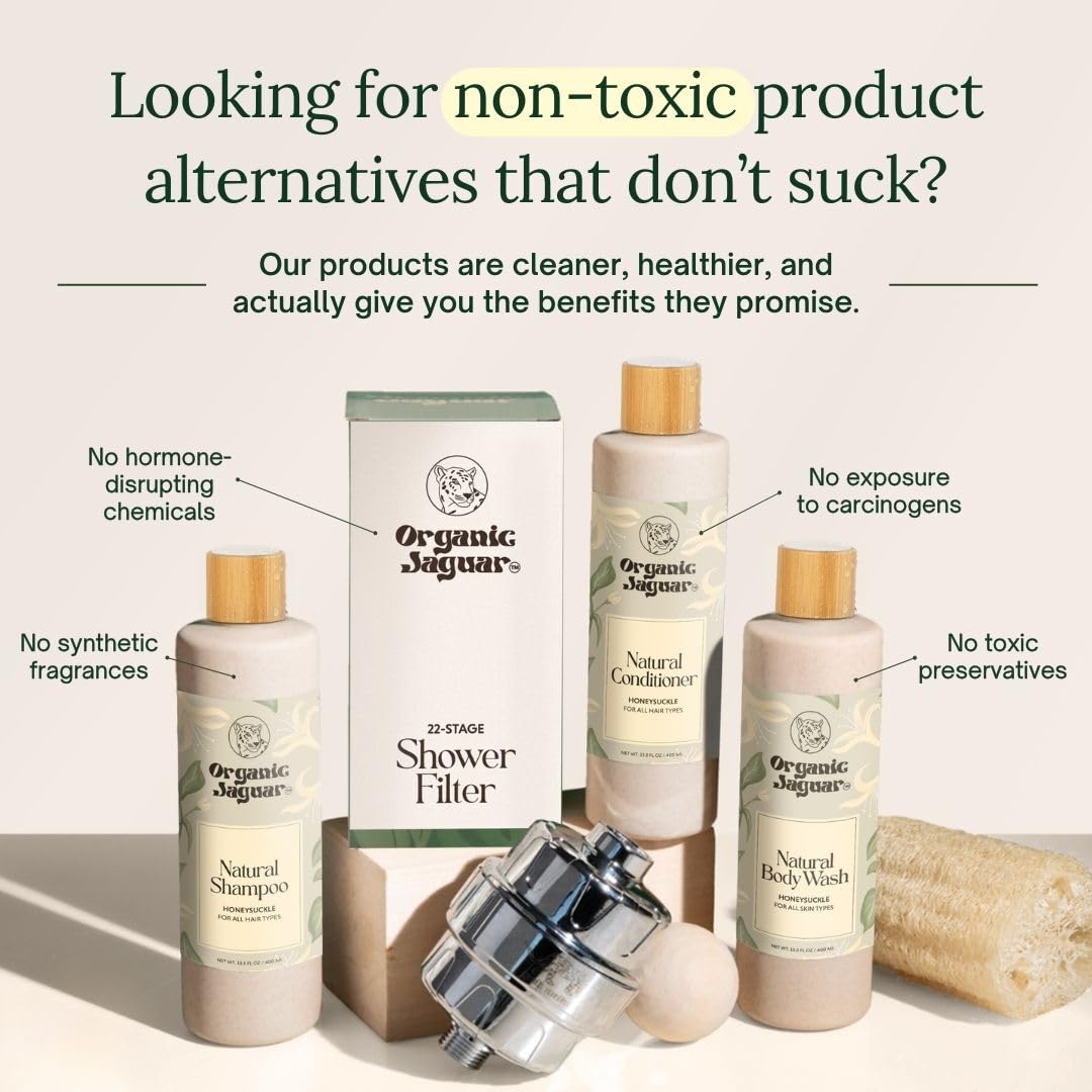 Organic Jaguar Natural Shampoo with mild thickening agent visual for subtle volume