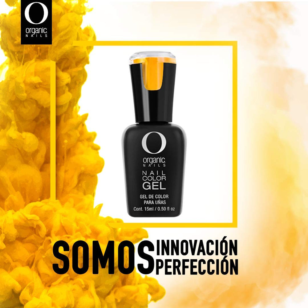 Organic Nails Gel Color Base Coat drying on nails protects natural nails during color prep.