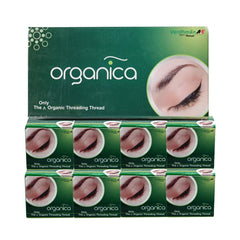 Organica Eyebrow Thread Box 8 Spools front view for precise grooming.