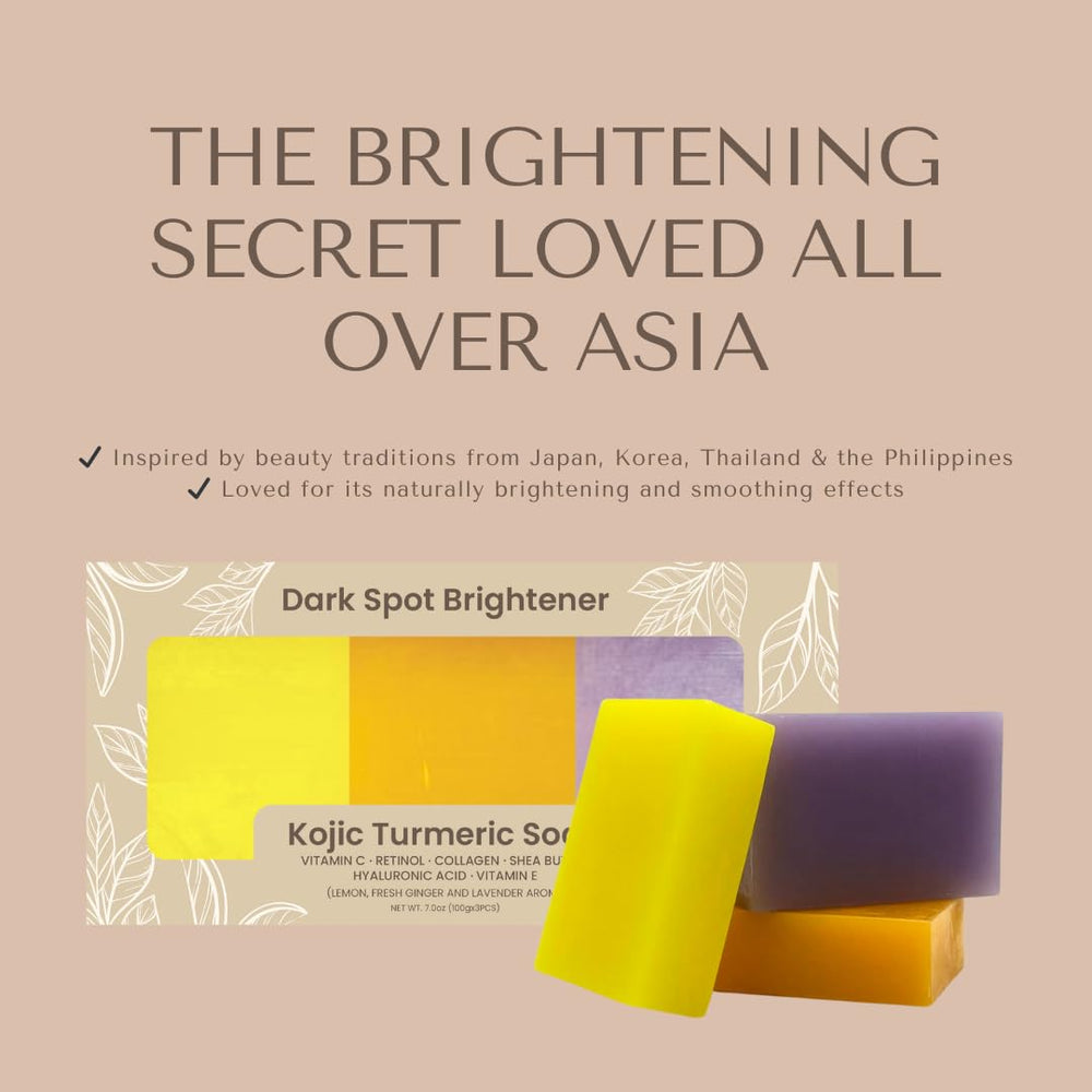 Organic To Green Kojic Turmeric Soap with hyaluronic acid boosts hydration.