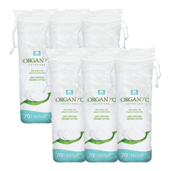 Organyc cotton rounds pack shot, 420-count box for sensitive skin.