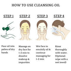 Organys cleansing oil makeup removal demonstrates removing waterproof mascara and sunscreen efficiently.
