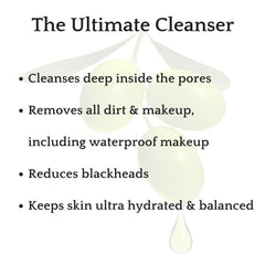 Organys cleansing oil dissolves sunscreen and makeup while nourishing skin with antioxidants.