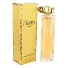Organza by Givenchy EDP 3.3 oz bottle on vanity, highlighting premium packaging.