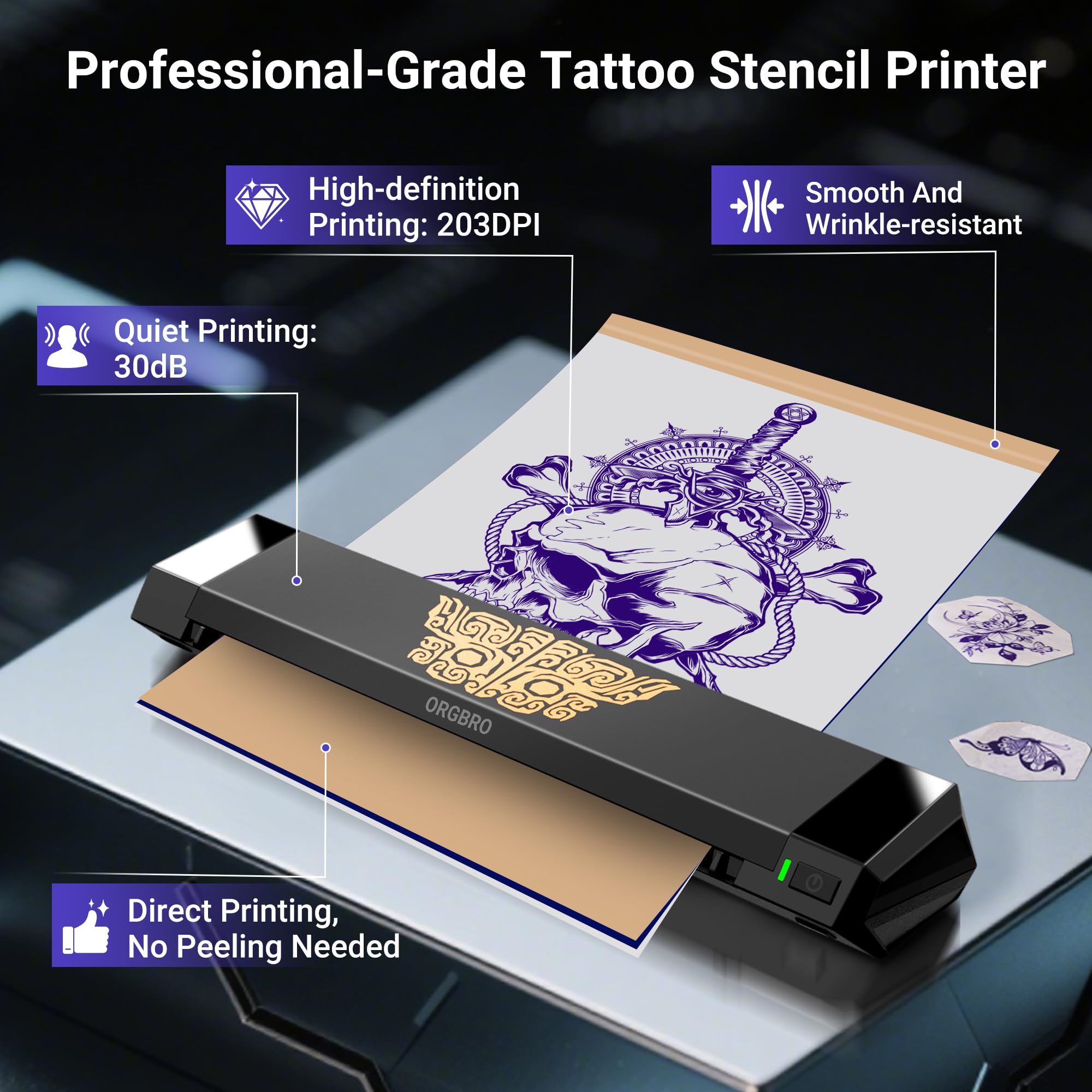 ORGBRO X8 being held shows portable design for busy tattoo artists.