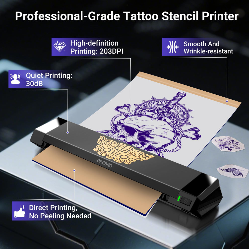 ORGBRO X8 being held shows portable design for busy tattoo artists.