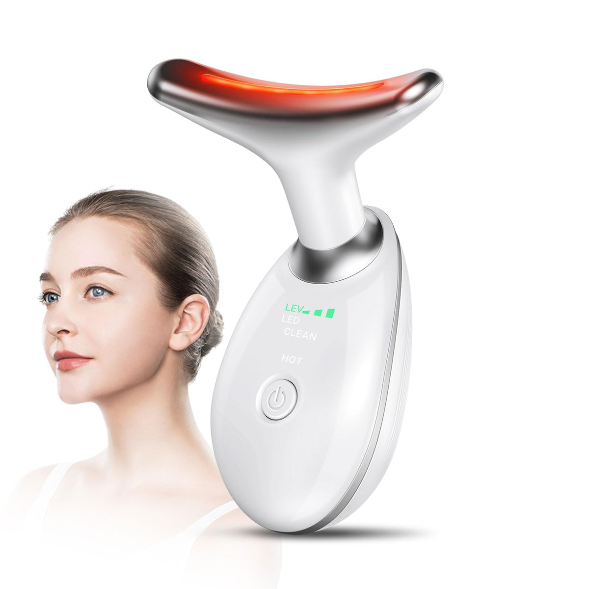 Oriflame neck and face massager with dual rollers for smoothing skin