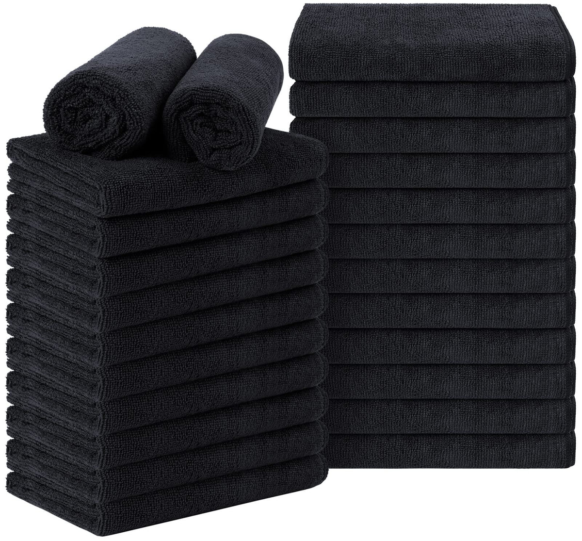 Orighty black salon towel 24-pack for bulk professional use and client drying