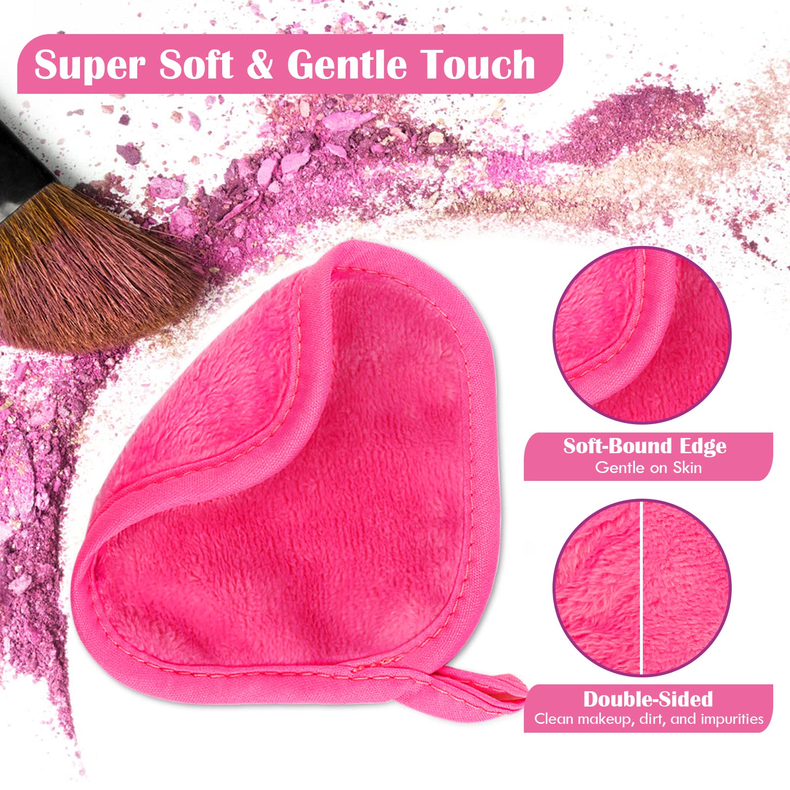 Orighty makeup remover cloths dense microfiber close-up highlights ultra-soft texture for sensitive skin.