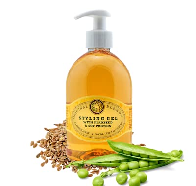 Original Blends flaxseed gel front view shows alcohol-free styling option for all ages
