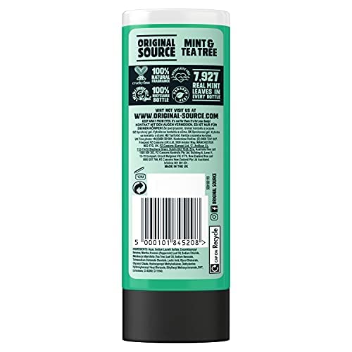 Original Source Tea Tree & Mint Shower Gel pack highlights value and convenience for households.