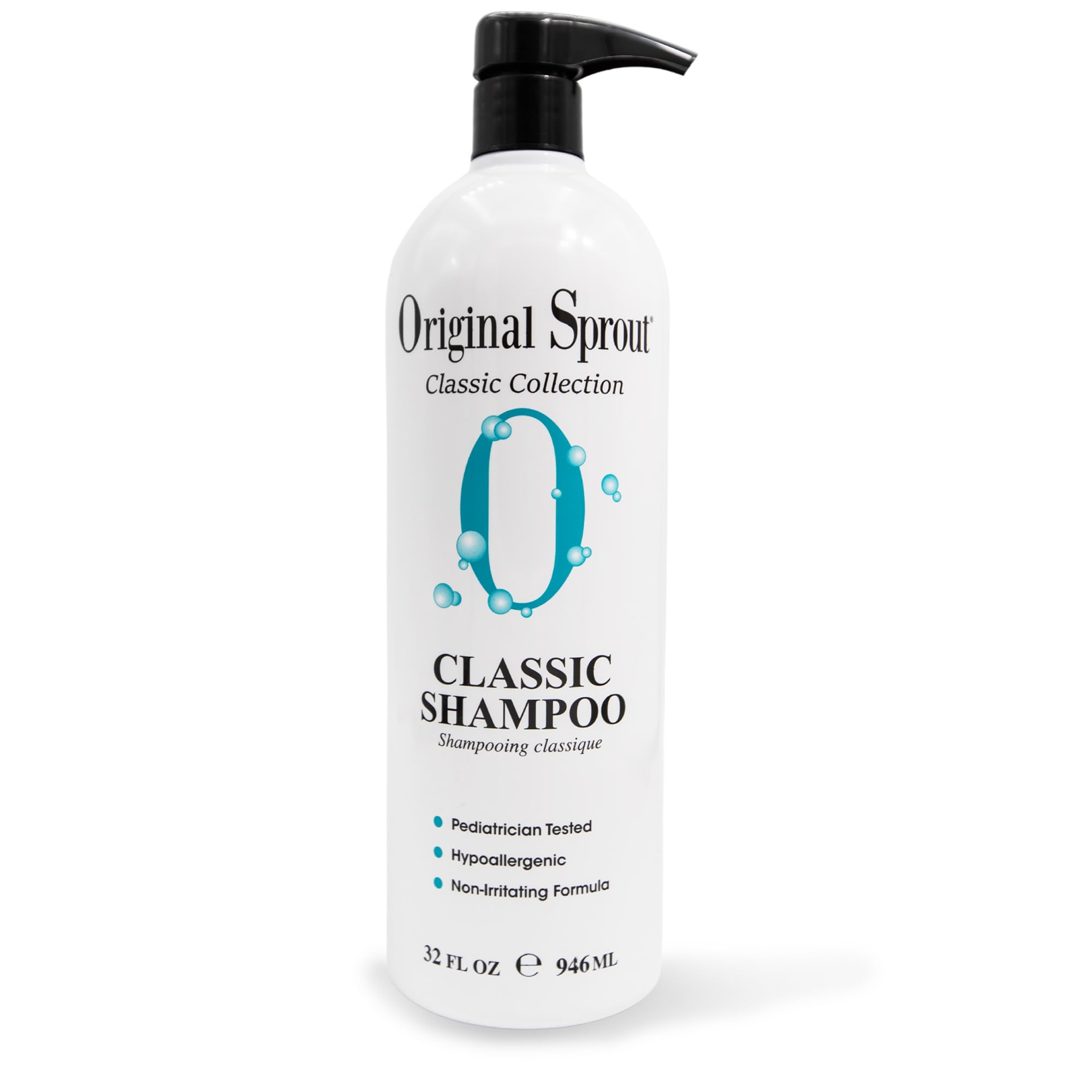 Original Sprout Classic Shampoo bottle with vegan formula for all hair types.