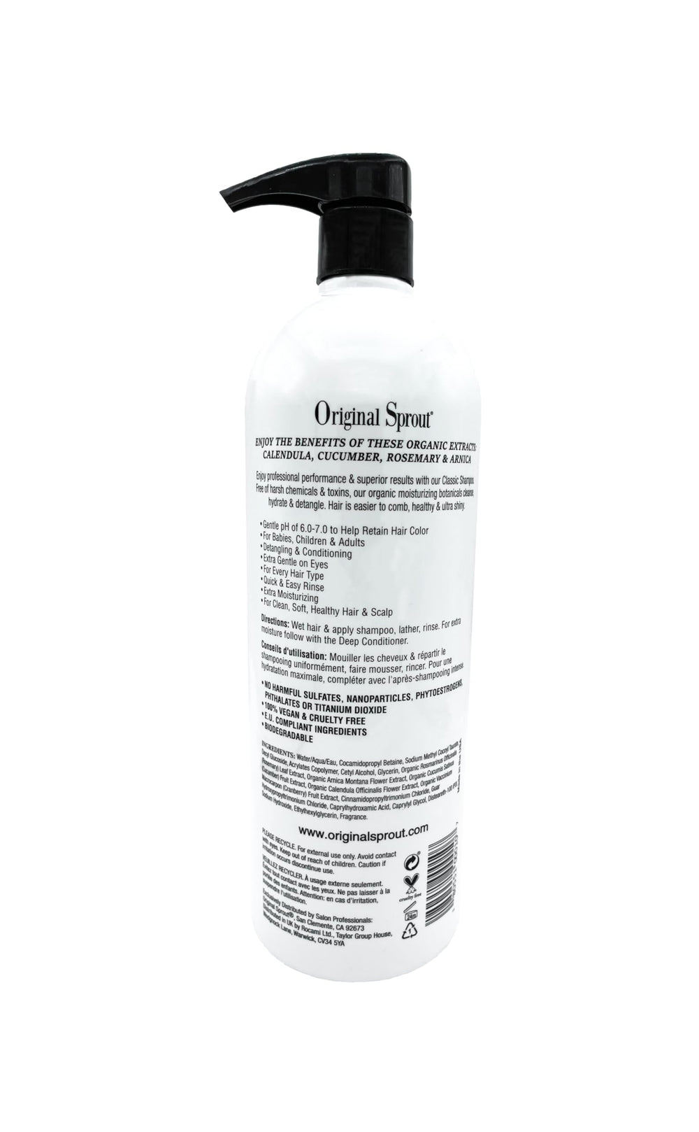 Original Sprout Classic Shampoo made in the USA in California.