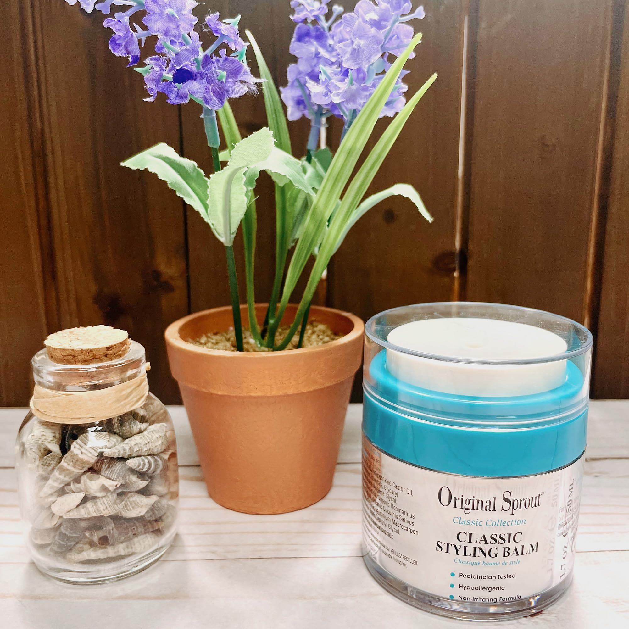 Original Sprout Classic Styling Balm packaging with vegan cruelty-free badge.