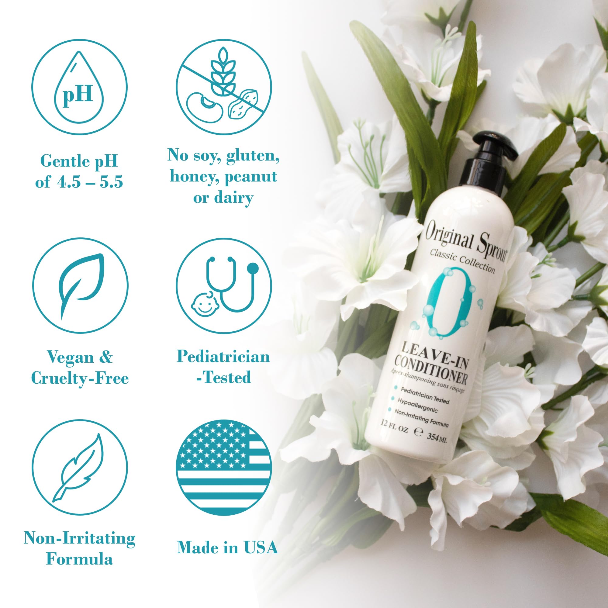 Original Sprout Leave-In Conditioner detangling hair with smooth glide