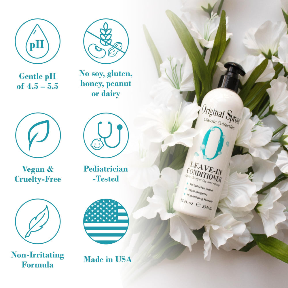 Original Sprout Leave-In Conditioner detangling hair with smooth glide