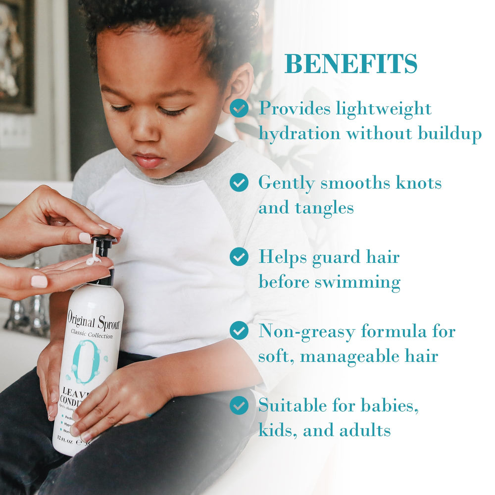 Original Sprout Leave-In Conditioner dime-sized amount for detangling