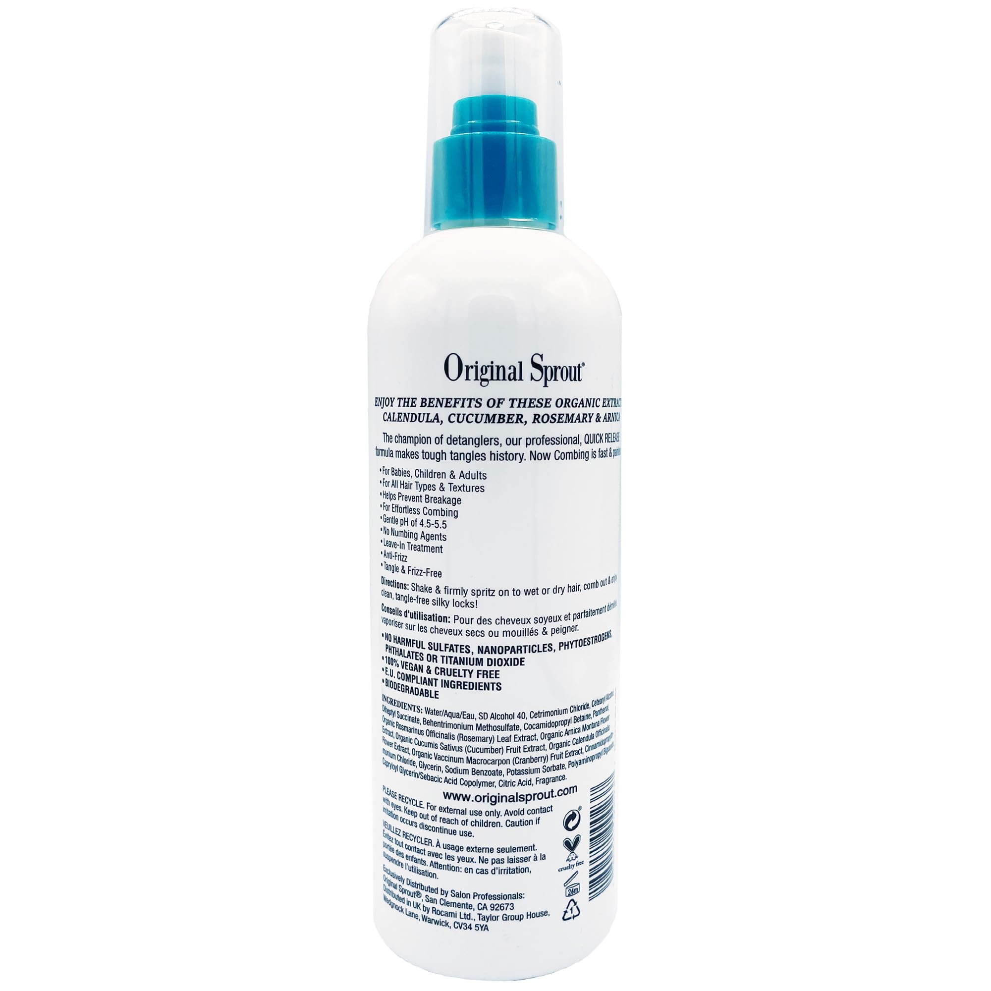 Original Sprout Miracle Detangler bottle shows 12 oz size
