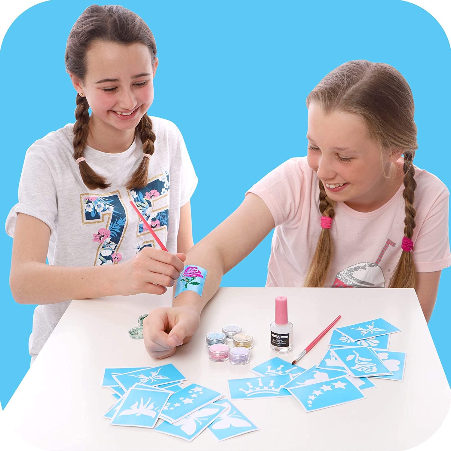 Original Stationery Glitter Tattoo Adhesive for applying glitter designs.