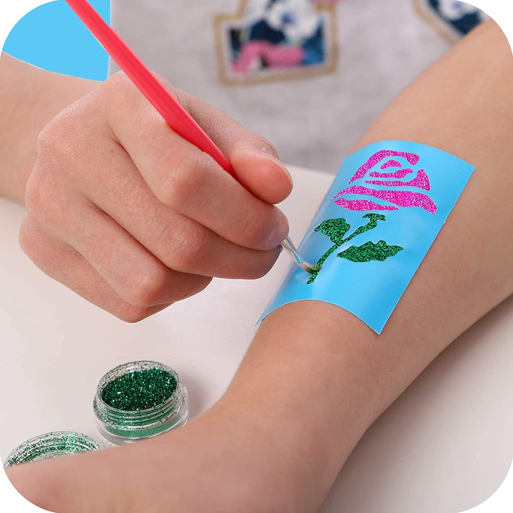 Original Stationery Glitter Tattoo Brushes for precise crafting sessions.