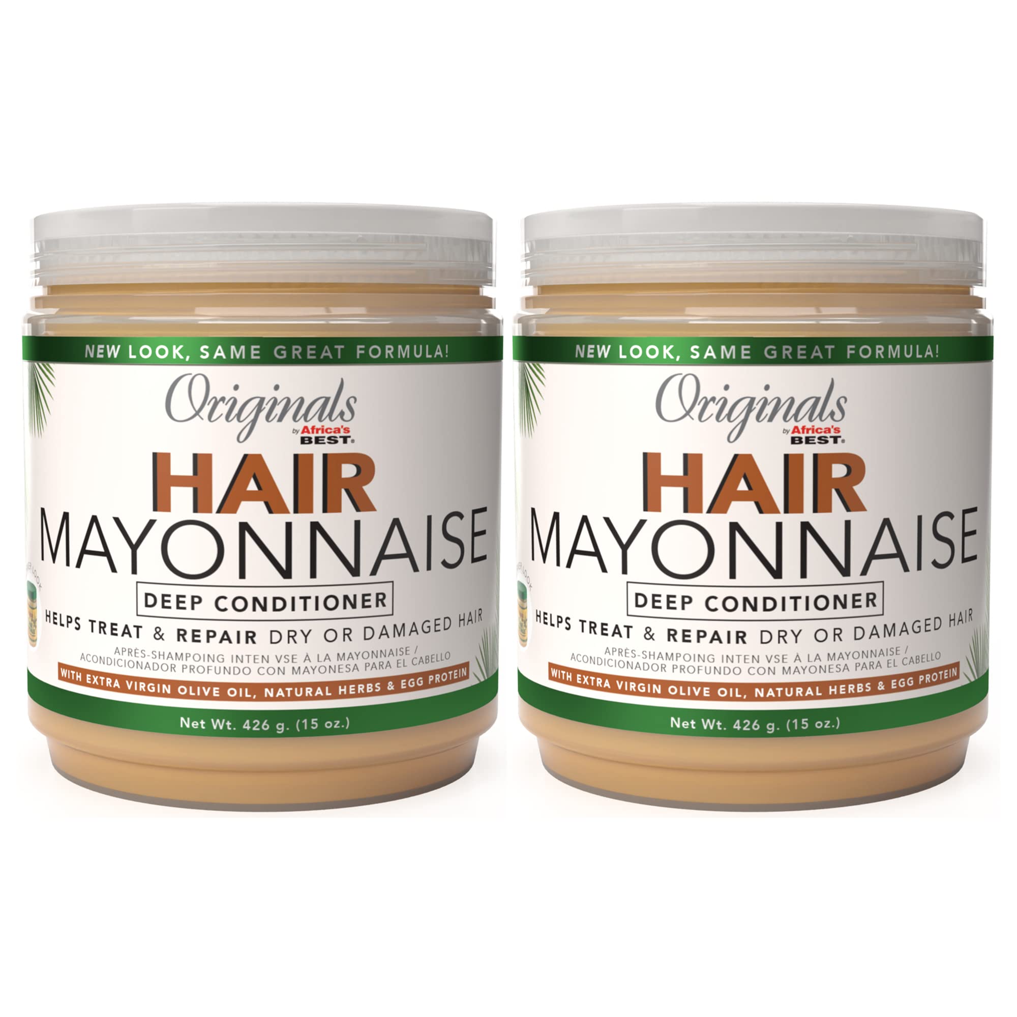 Originals by Africa's Best hair mayonnaise pack with two jars provides long-lasting deep conditioning nourishment.