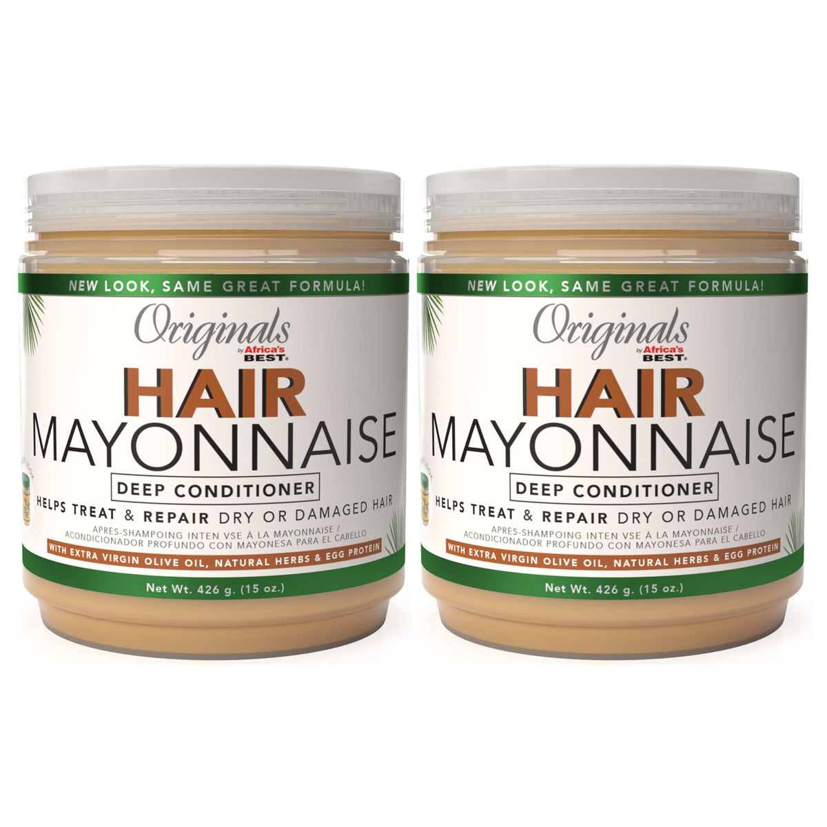 Originals by Africa's Best hair mayonnaise pack with two jars provides long-lasting deep conditioning nourishment.