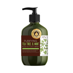 ORISO Tea Tree Mint Body Wash bottle ready for refreshing shower and clean skin