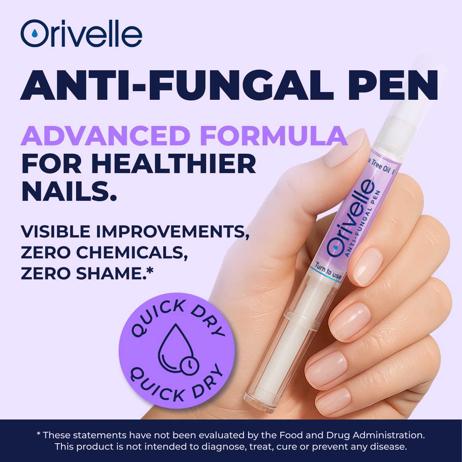 Orivelle Nail Fungus Pen delivers targeted under-and-around-nail coverage for neat application.