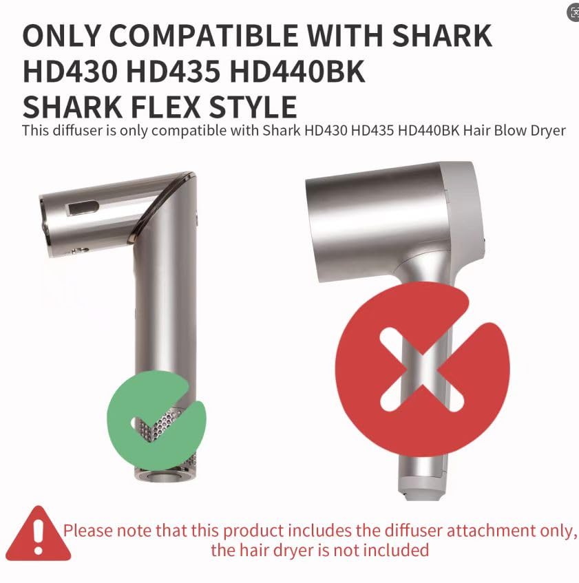 ORIVESSELS diffuser compatibility with Shark HD435 delivers gentle airflow for frizz control