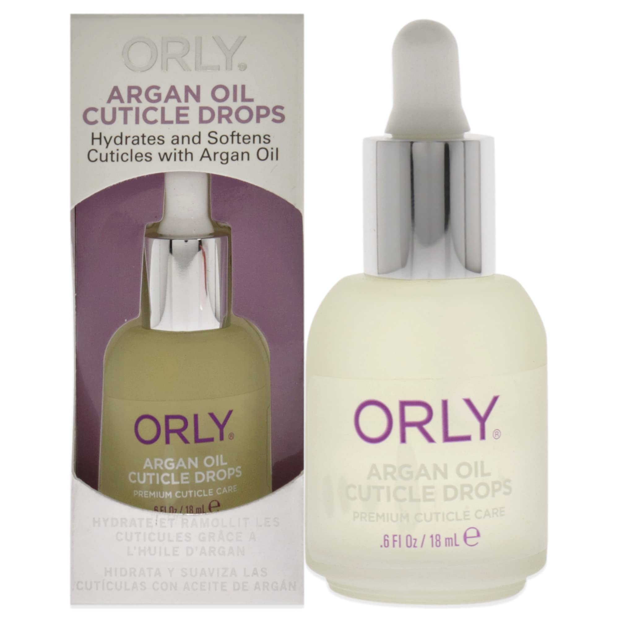 Orly Argan Oil Cuticle Drops bottle showing nourished cuticles and skin hydration