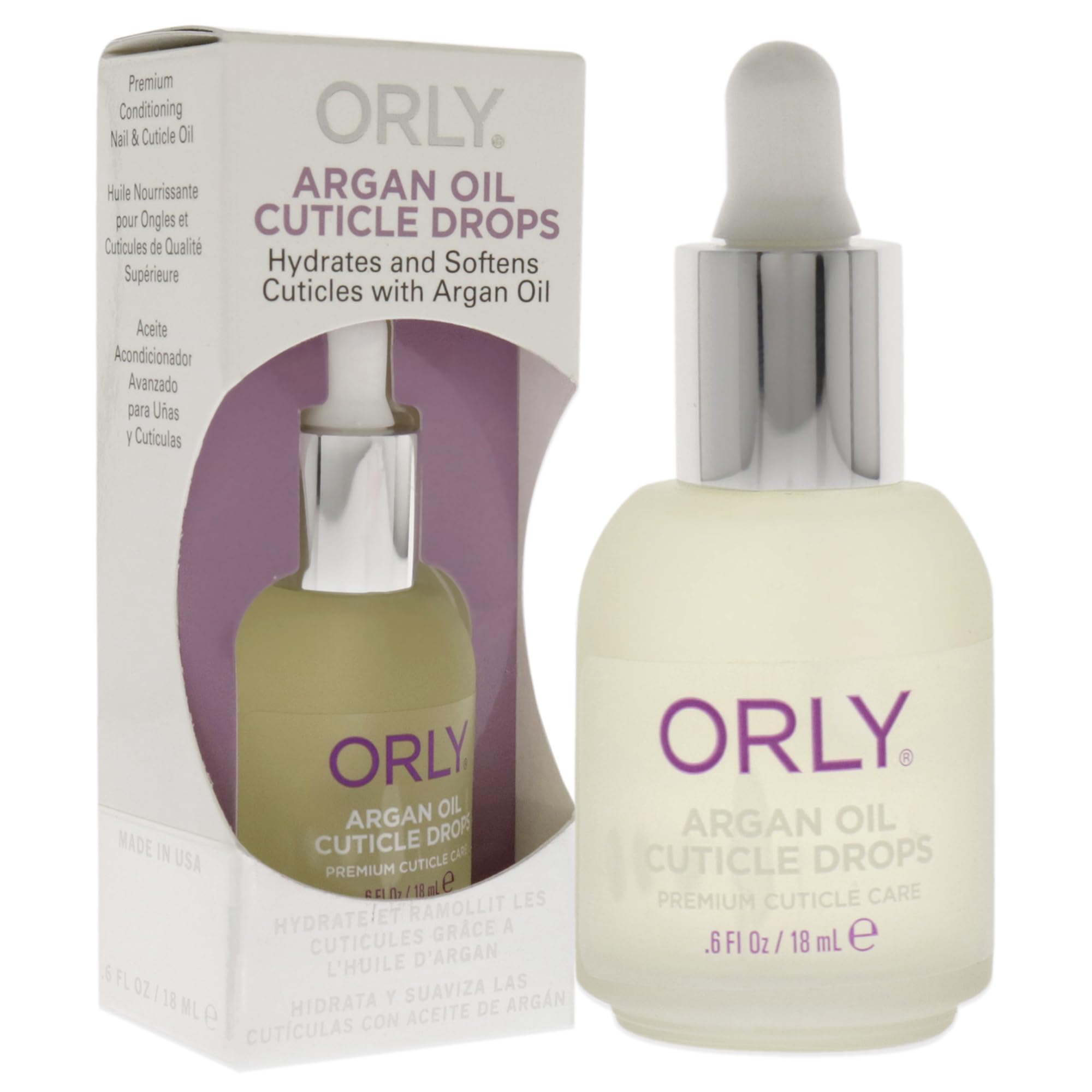 Orly Argan Oil Cuticle Drops blend with jojoba oil and vitamin E for hydration