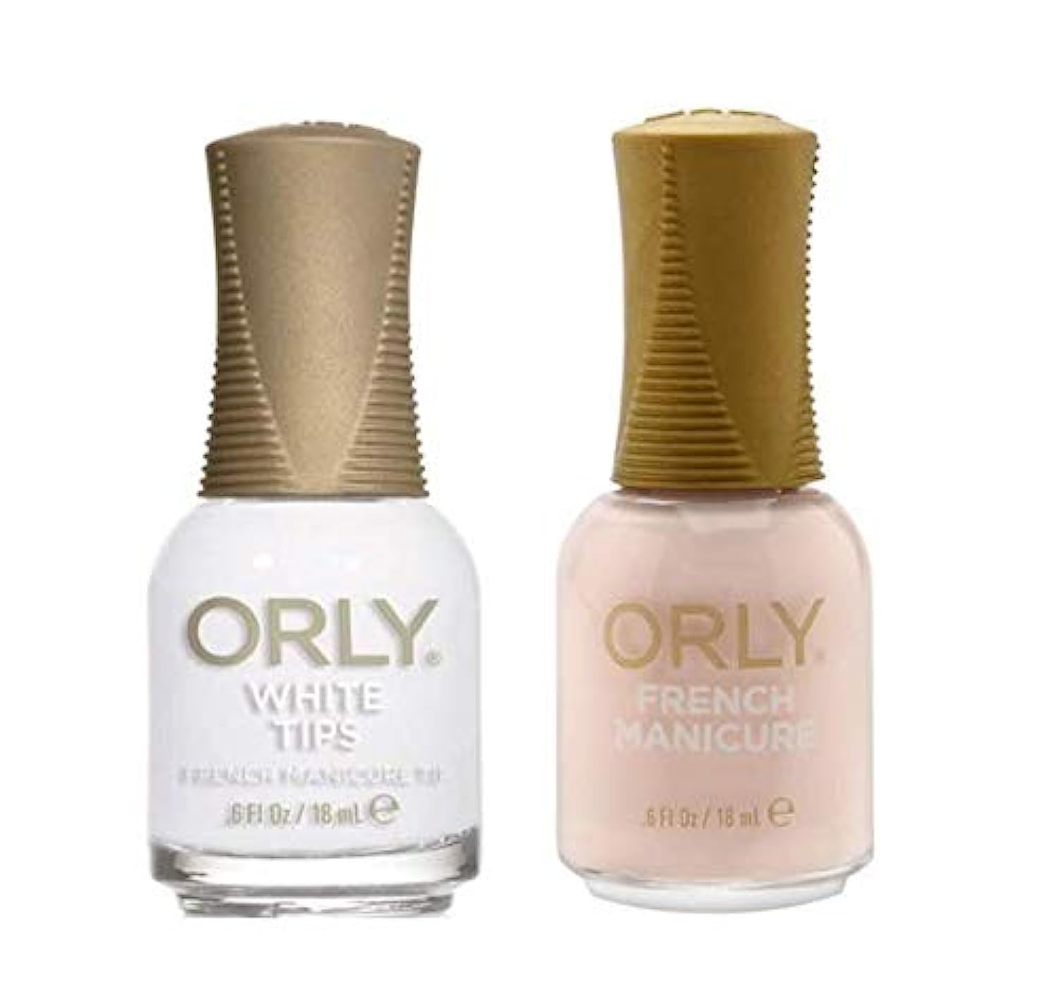 Orly French Manicure Duo Kit Pink Nude and White Tip bottles offer versatile nail looks.