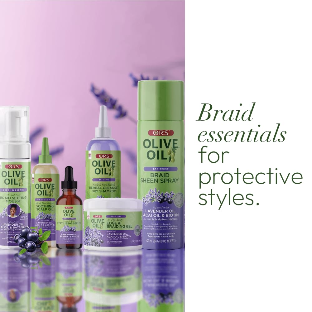 ORS Braidzone spray soothing dry scalp with lavender aroma