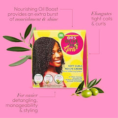 ORS Creme Texture Softening application highlights smooth curl reshaping.