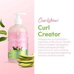ORS CurlShow definition closeup showing lasting curl definition with reduced frizz.