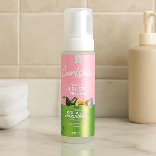 ORS Curlshow mousse foam texture reveals lightweight hold without stiffness.