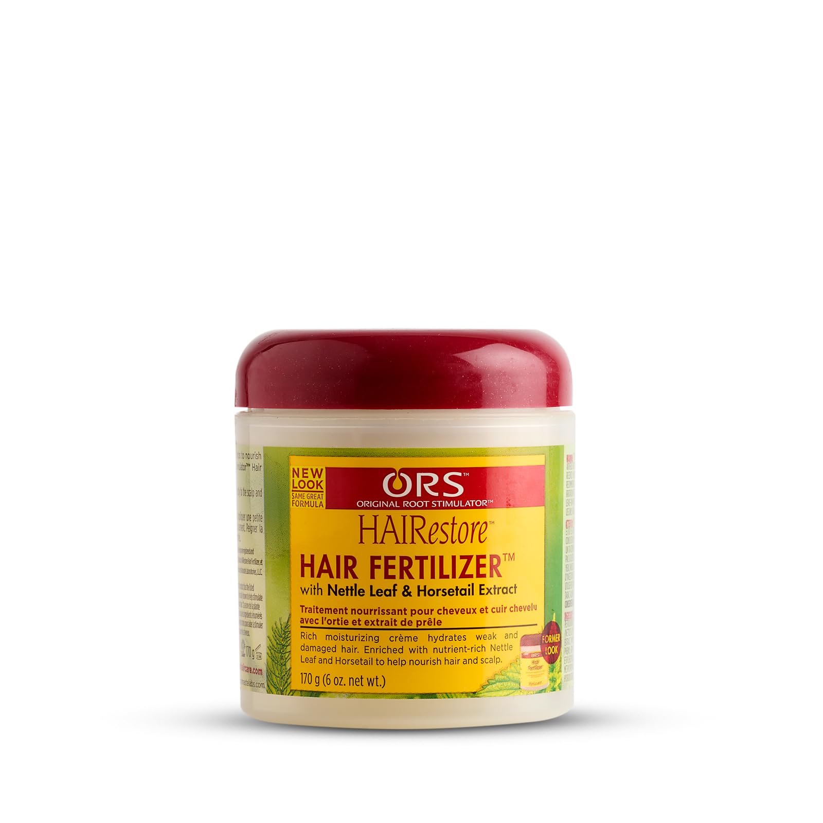 ORS HAIRestore bottle front view highlights nourishing scalp care for healthier hair.
