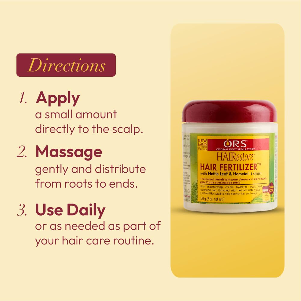 ORS HAIRestore home-routine setup invites daily use for nourished scalp comfort.