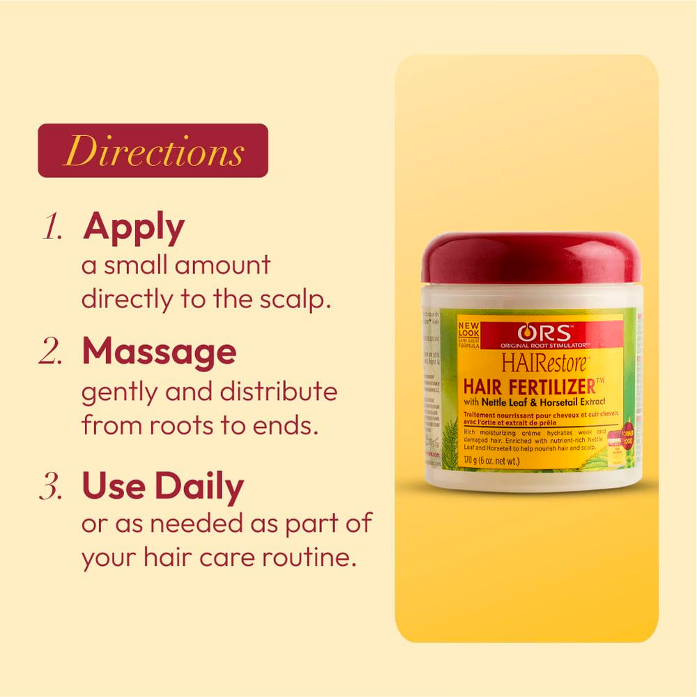ORS HAIRestore home-routine setup invites daily use for nourished scalp comfort.