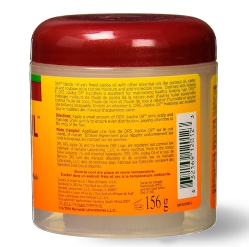 ORS Jojoba Oil Hairdress pump shows easy, even application.