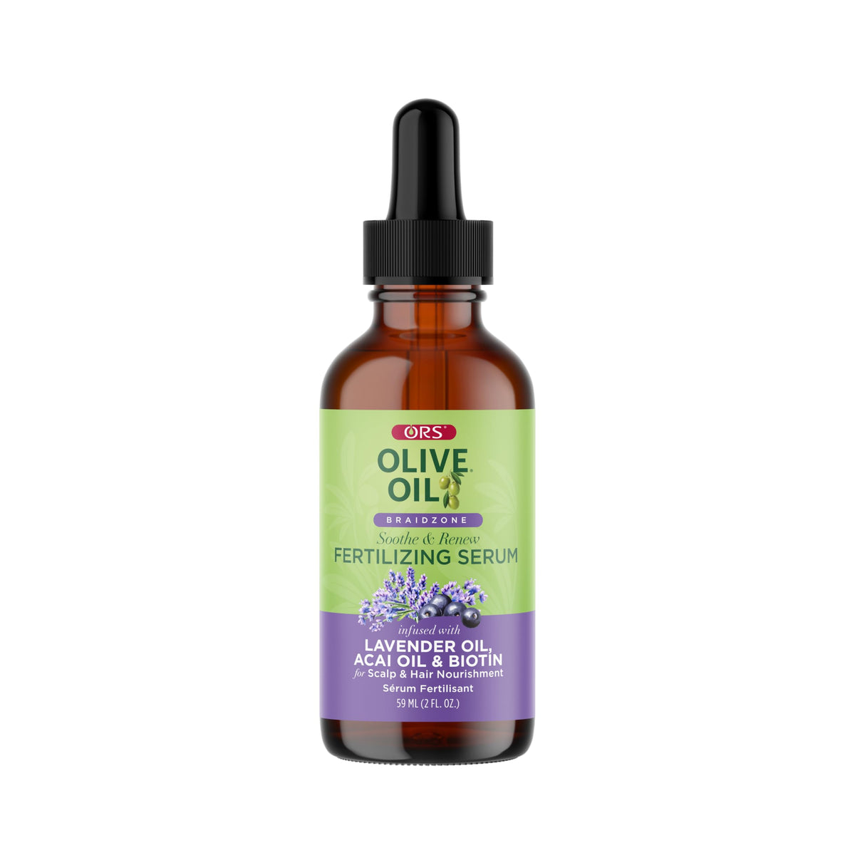 ORS Olive Oil Braidzone Serum bottle pour for lightweight scalp hydration