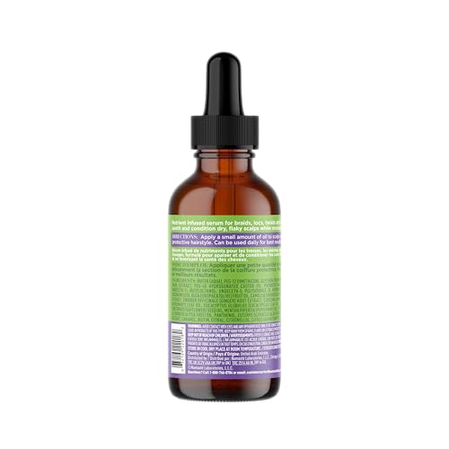 ORS Olive Oil Braidzone Serum label closeup with lavender, acai, and biotin