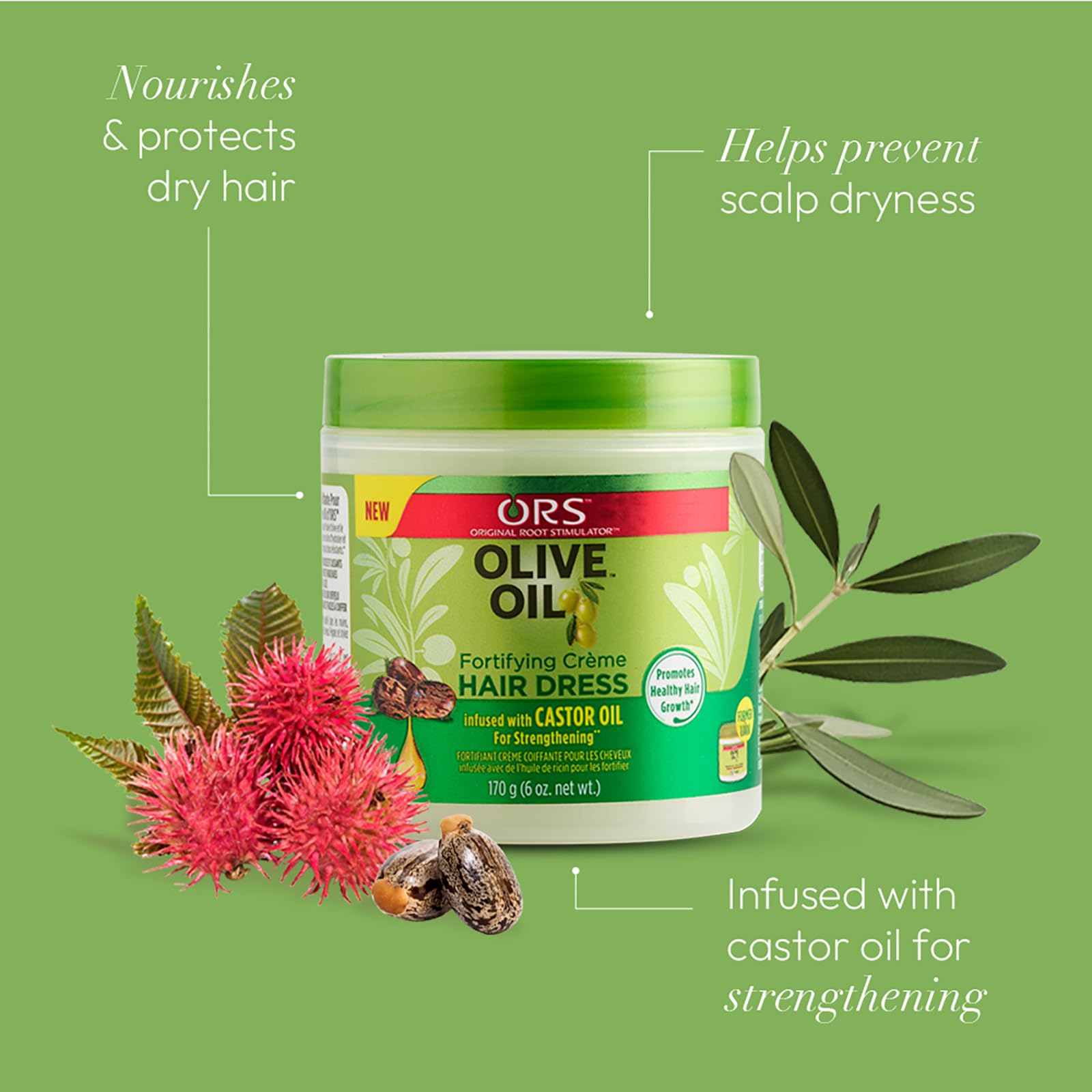 ORS Olive Oil Fortifying Cream ingredients blend with coconut and olive oils