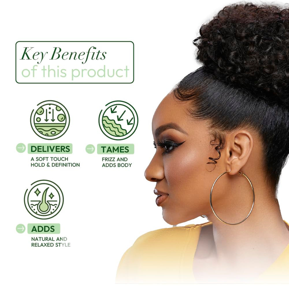 ORS Olive Oil Hold & Shine Mousse coconut oil glow enhances finished style.