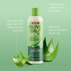 ORS Olive Oil Moisture Restore shampoo lather ready to detangle and soften hair