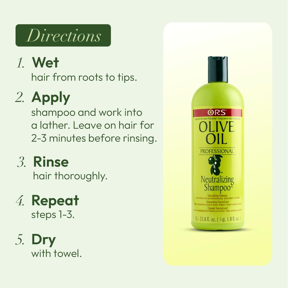 ORS Olive Oil Neutralizing Shampoo shine-gloss adds natural luster