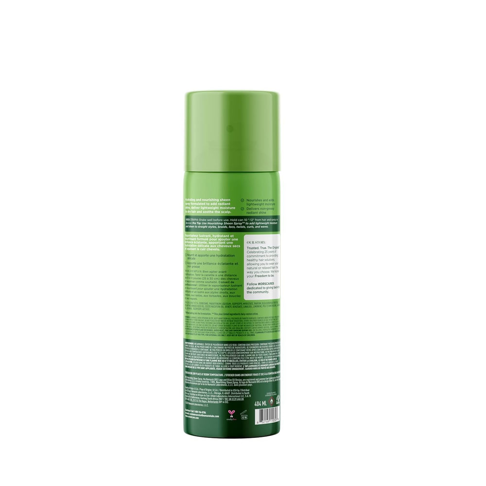 Herbal extracts and Vitamin E in ORS spray enrich hair with natural oils.