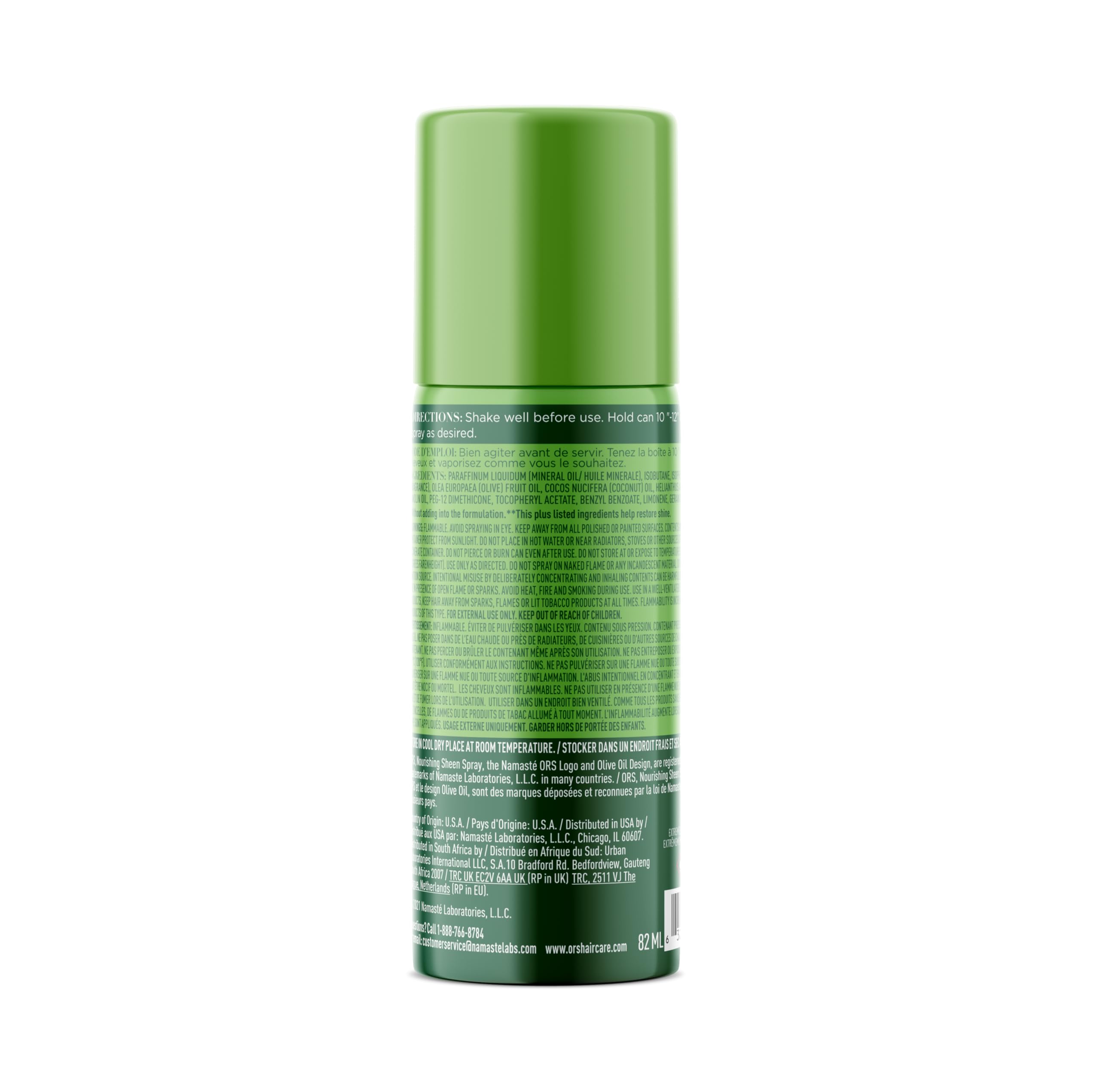 ORS Olive Oil Nourishing Sheen Spray on braids adds healthy sheen and easy manageability.